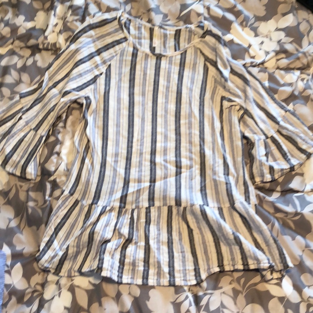 Blue stripe blouse